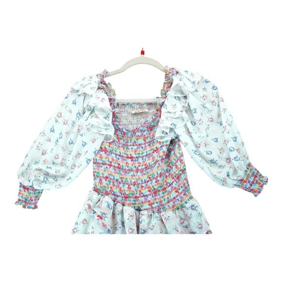 Yvonne & Love Girls Abstract Print Long Straight DRESS‎ Floral Print Size (8-10) - Picture 3 of 6